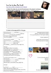 English Worksheet: Love love by Amy Mac Donald