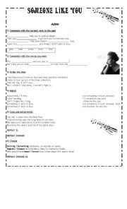 English Worksheet: SONG 