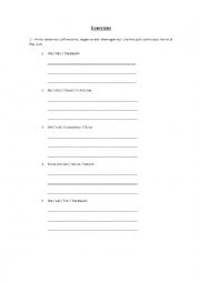 English Worksheet: Past Continuos