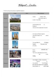 English Worksheet: Webquest London