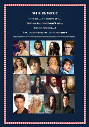 English Worksheet: WHO IS WHO
