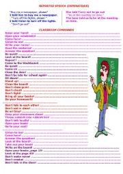 English Worksheet: reported speech