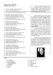 English Worksheet: Against all odds  Phil Collins