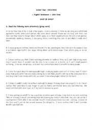 English Worksheet: Who is who?