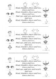 English Worksheet: Head Shoulders Knees and Toes