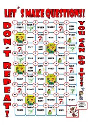 English Worksheet: question review boardgame