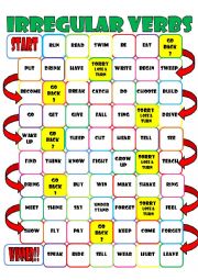 irregular verb boardgame