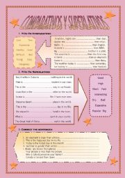 English Worksheet: Comparatives and Superlatives