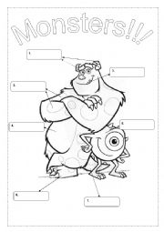 English Worksheet: Monsters Part