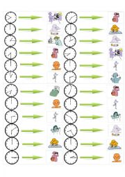 English Worksheet: Time + time of day + actions