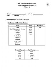 English worksheet: Habits of Mind - Persisting - comprehension