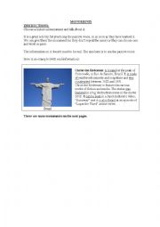 English worksheet: Monuments