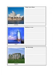 English Worksheet: Monuments Part B