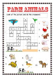 English Worksheet: Farm Animals