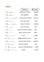 English Worksheet: Ms