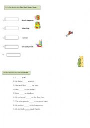 English worksheet: Revision of demonstrative pronouns