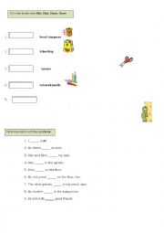 English Worksheet: Revision of demonstrative pronouns