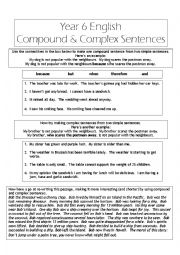 English Worksheet: Compound sentences