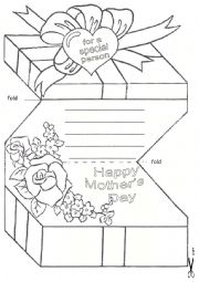 English Worksheet: Mothers Day Card