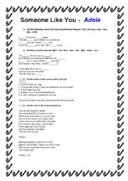 English Worksheet: Someone like you