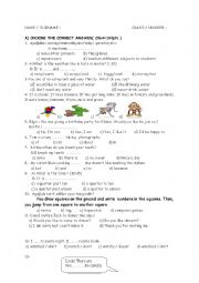 elm exam for 6th year stds //multiple choice