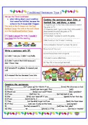 English Worksheet: Conditional Sentences Type 3