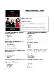 English Worksheet: Working Girl (1988)