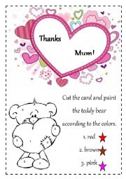 English Worksheet: Mothers day!