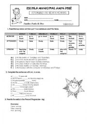 English Worksheet:  Present Simple+to be (Review) + Present Progressive