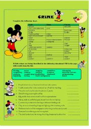 English Worksheet: crime