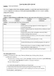 English Worksheet: Learning about Short Stories - Genre and Narration