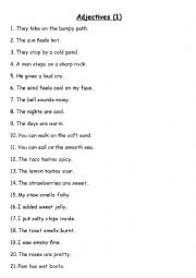 English Worksheet: Adjectives