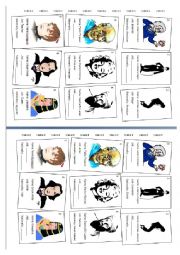 English Worksheet: Famous people (was/were)