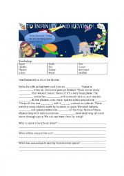English Worksheet: TO INFINITY AND BEYOND!