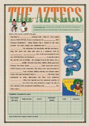 English Worksheet: The Aztecs