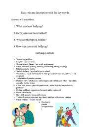 English Worksheet: bullying