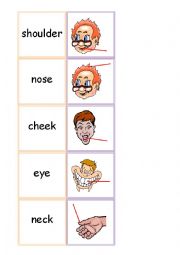 English Worksheet: Body parts domino