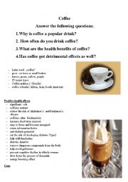 English Worksheet: coffee