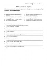 English Worksheet: Telephone Phrases 