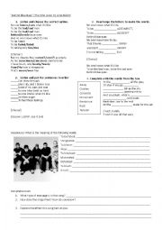 Song Worksheet: Behind Blue Eyes