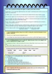 English Worksheet: READING - Financial crisis in Spain