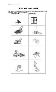 English Worksheet: HOUSE CHORES