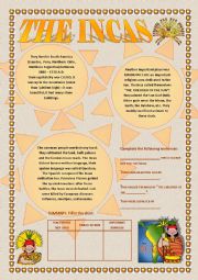 English Worksheet: The Incas