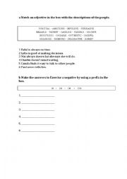 English worksheet: Job Interview / Adjectives