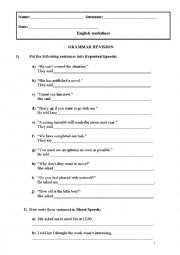 English worksheet 11th grade