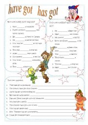 English Worksheet: have has got