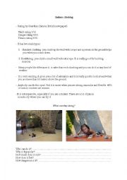 English worksheet: Indoor climbing - reading comprehension