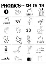 English Worksheet: PHONICS (practice sheet)