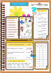 English Worksheet: A Series of grammar worksheets - Present  Progressive