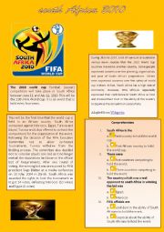 English Worksheet: south Africa 2010 world cup